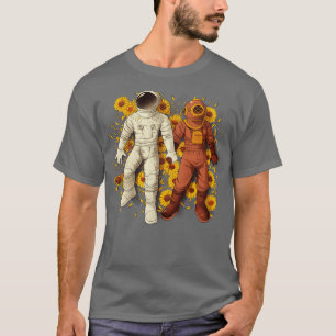 Camiseta Buceo del astronauta Scuba con las manos en tobe