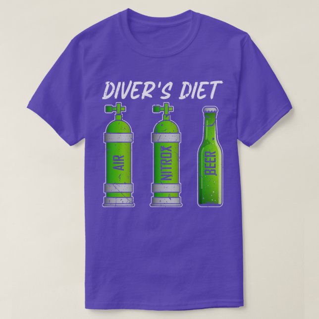 Camiseta Buceo Diet Beer Funny Buceo (Diseño del anverso)