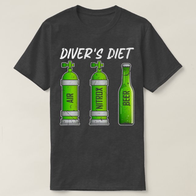 Camiseta Buceo Diet Beer Funny Buceo (Diseño del anverso)