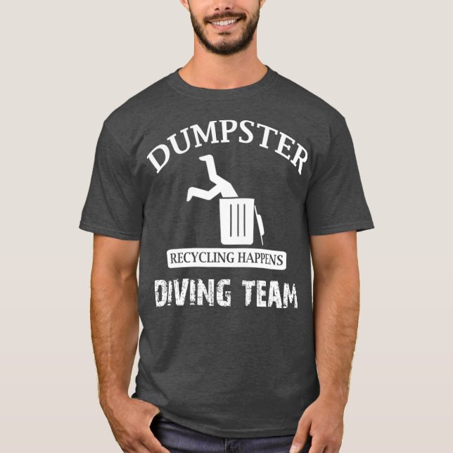 Camiseta Buceo divertido de basureros (Anverso)