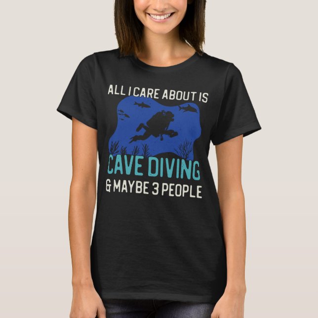 Camiseta Buceo divertido en cuevas (Anverso)