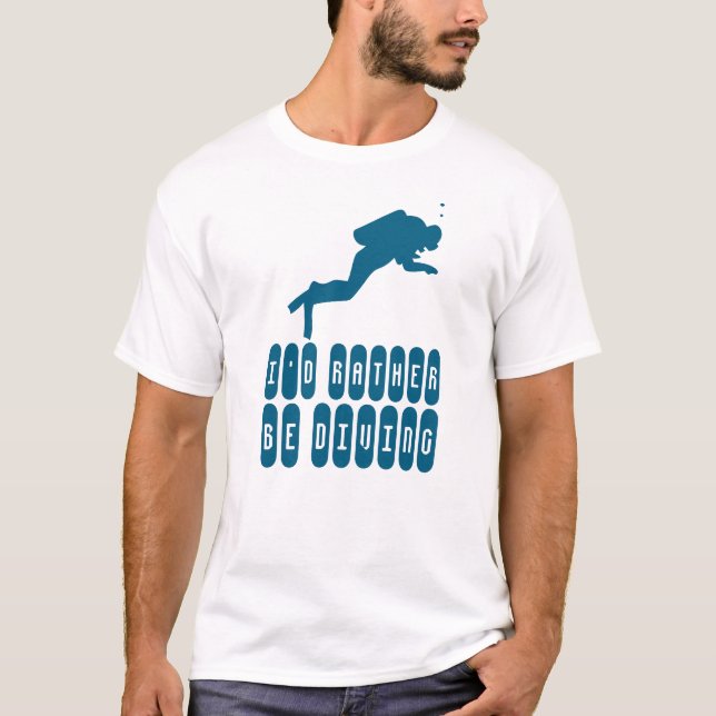 Camiseta Buceo en aguas profundas Buceador de Scuba (Anverso)