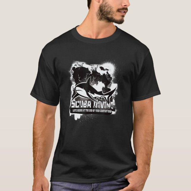 Camiseta Buceo en Arrecife de Tiburones (Anverso)