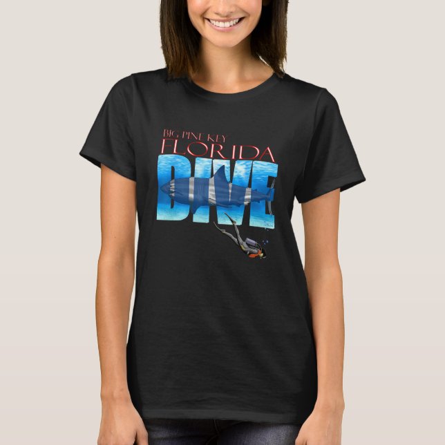 Camiseta buceo en Big Pine Key buceo snorkel (Anverso)
