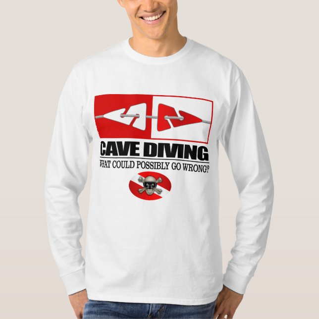 Camiseta Buceo en cueva (marcas de línea) (Anverso)