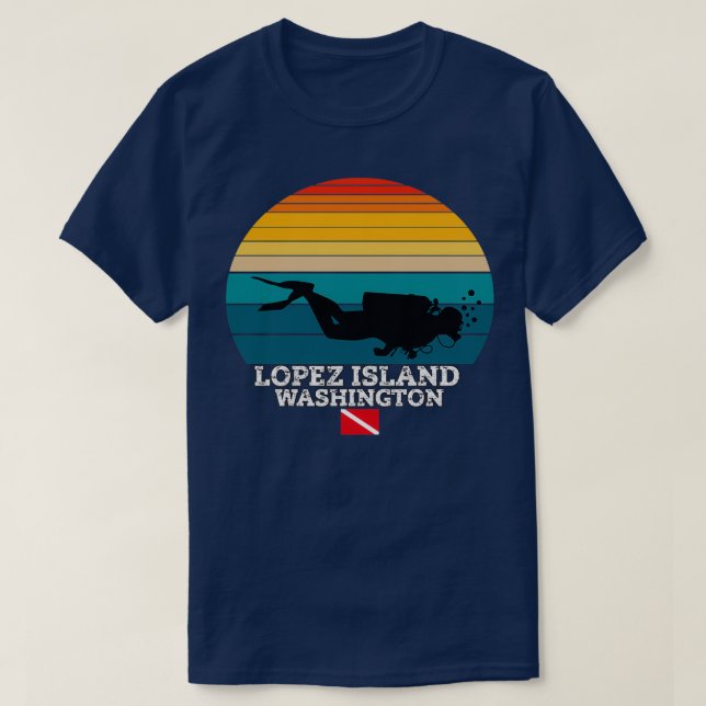 Camiseta Buceo en isla de López (Diseño del anverso)