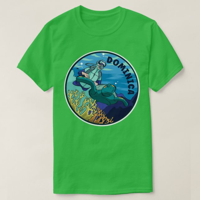 Camiseta Buceo En Scuba En Dominica (Diseño del anverso)