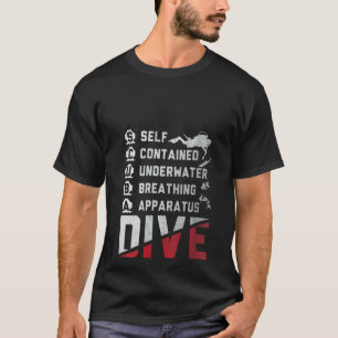 Camiseta Buceo Femenino Bajo El Agua Buceo Con Tanque Buzo