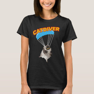 Camiseta Buceo Gato Buceo Catadiver Skydiver Parapente