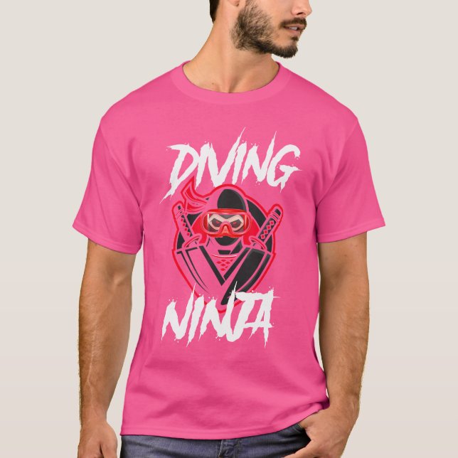 Camiseta Buceo Gracioso Ninja Scuba Buceo Buceo Scuba (Anverso)