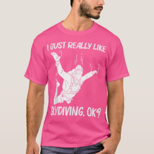 Camiseta Buceo Gracioso Para El Paracaidismo Saltando El Bu