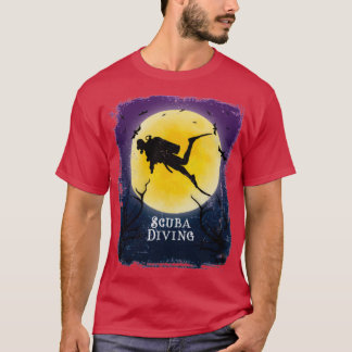 Camiseta Buceo Halloween Vintage Art Scuba Diver