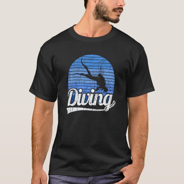 Camiseta Buceo Libre Buceo Retro Buceo Buzo Scuba Vinta (Anverso)