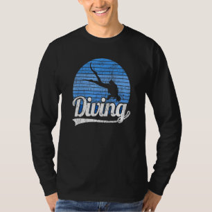 Camiseta Buceo libre con retro gratuito Scuba Diver Vinta