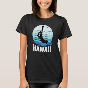 Camiseta Buceo libre con tubo de buceo en buceo de Hawái
