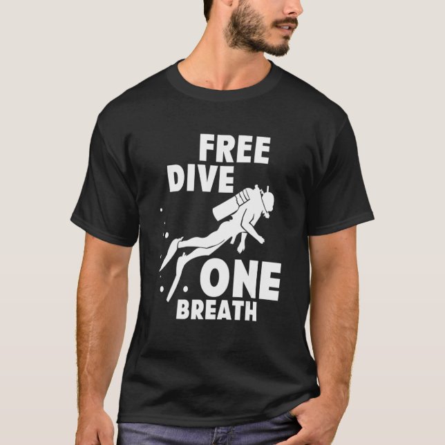 Camiseta Buceo libre de buceo libre de bucear un respiro (Anverso)
