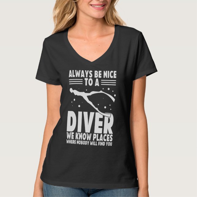 Camiseta Buceo libre de buceo libre de bucear un respiro (Anverso)