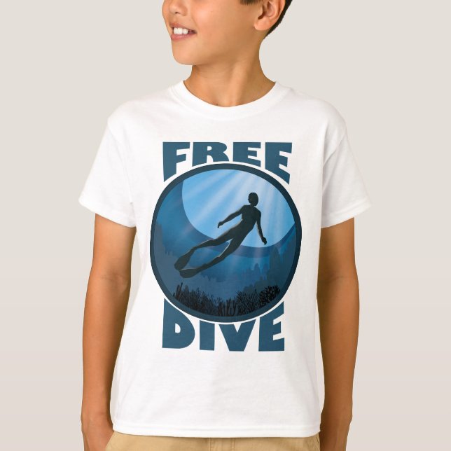 Camiseta Buceo libre - El Océano Llama "Freediver" (Anverso)