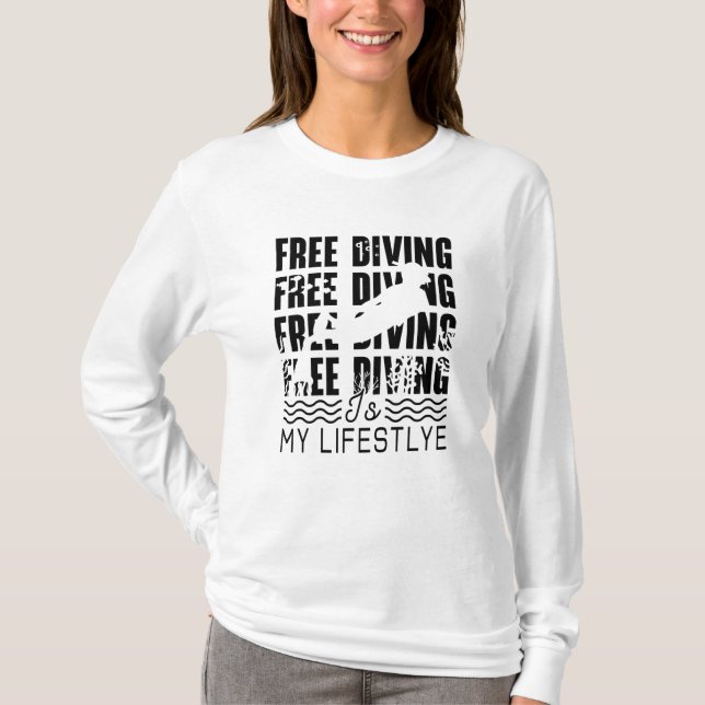 Camiseta Buceo libre es mi buceo apónico estilo de vida (Anverso)