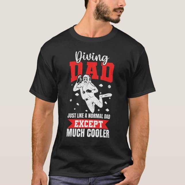 Camiseta Buceo Papá Buceadores Scuba Diving Graphic (Anverso)