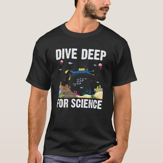 Camiseta Buceo Profundo Para Biología Marina Buceo Científi (Anverso)