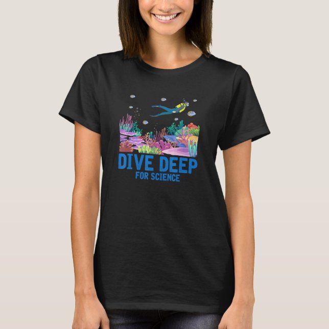 Camiseta Buceo Profundo Para Biología Marina Buceo Científi (Anverso)