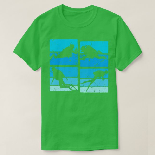 Camiseta Buceo Retro Buceo Scuba (Diseño del anverso)