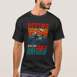 Camiseta Buceo retro en Skydiving, mi 28 cumpleaños