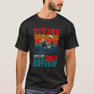 Camiseta Buceo retro en Skydiving, mi 28 cumpleaños