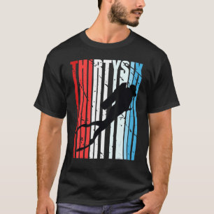 Camiseta Buceo Retro Scuba 36 cumpleaños Deep Sea Diver Wo