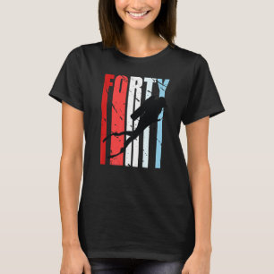 Camiseta Buceo Retro Scuba 40 cumpleaños Deep Sea Diver Wo
