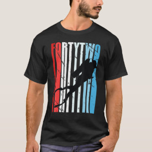 Camiseta Buceo Retro Scuba 42 cumpleaños Deep Sea Diver Wo