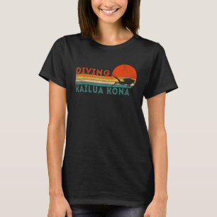 Camiseta Buceo Retro Scuba Buceo Vacaciones Hawaii Kona Vin