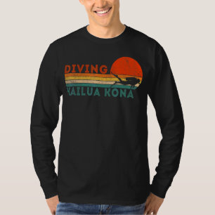 Camiseta Buceo Retro Scuba Buceo Vacaciones Hawaii Kona Vin