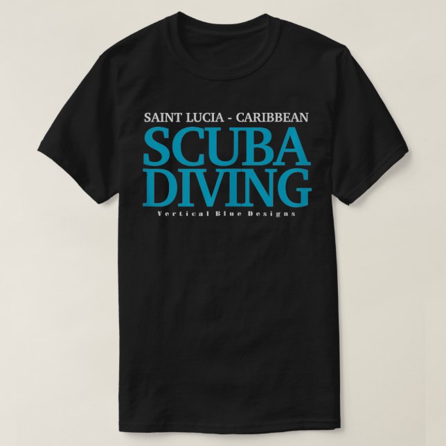 Camiseta Buceo Santa Lucía Scuba Vacaciones de buceo (Diseño del anverso)