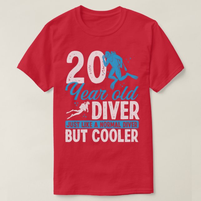 Camiseta Buceo Scuba 20 años Snorkel 20 cumpleaños (Diseño del anverso)