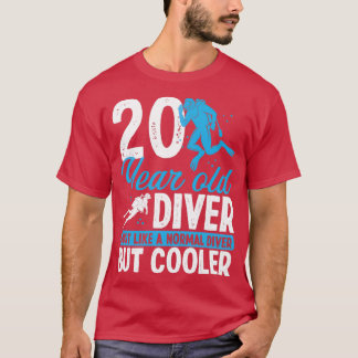 Camiseta Buceo Scuba 20 años Snorkel 20 cumpleaños