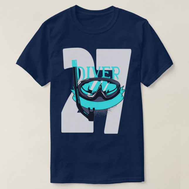 Camiseta Buceo Scuba 27 años Buceo (Diseño del anverso)