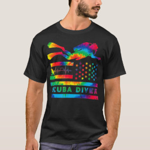Camiseta Buceo Scuba Buceo Bandera Americana Tye Oce