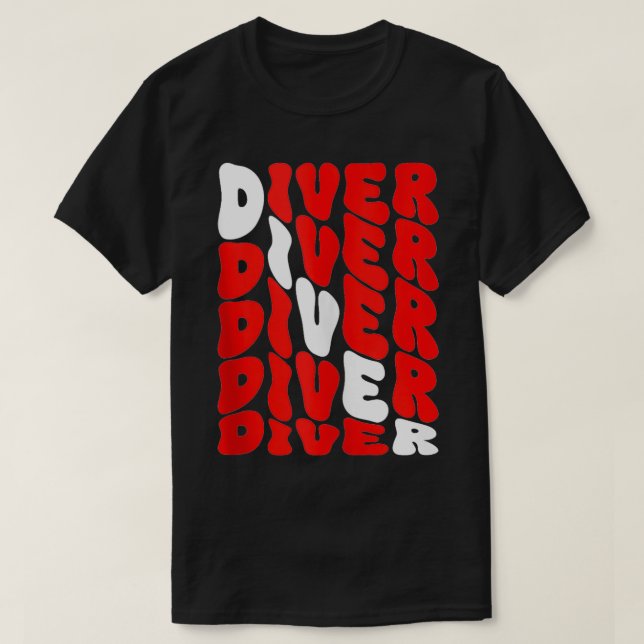 Camiseta Buceo Scuba Buceo Buceador Elegante Funny Ocean Lo (Diseño del anverso)