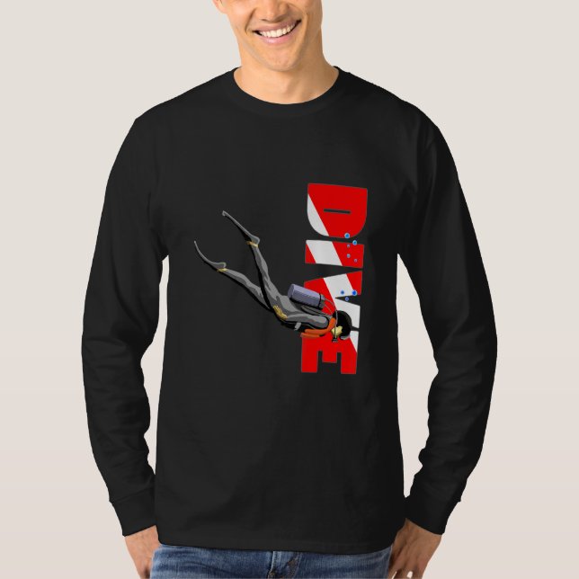 Camiseta Buceo Scuba con bandera 1 (Anverso)