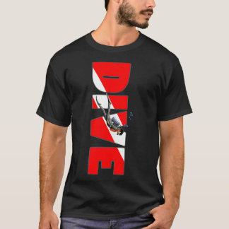 Camiseta Buceo Scuba con bandera abajo