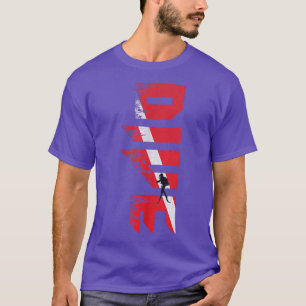 Camiseta Buceo Scuba con bandera Scuba Diver Scuba D