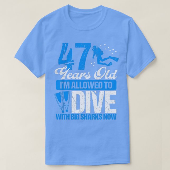 Camiseta Buceo Scuba de 47 años Buceo Scuba de 47 años (Diseño del anverso)