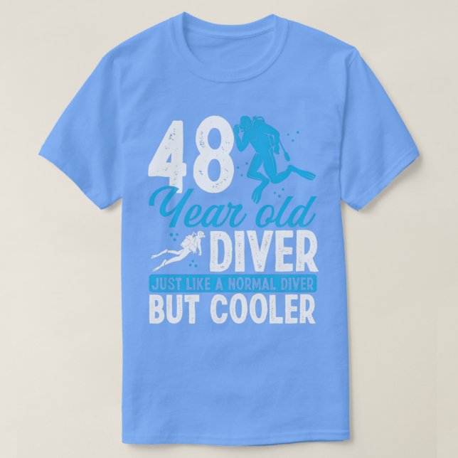 Camiseta Buceo Scuba de 48 años Snorkel 48 cumpleaños (Diseño del anverso)