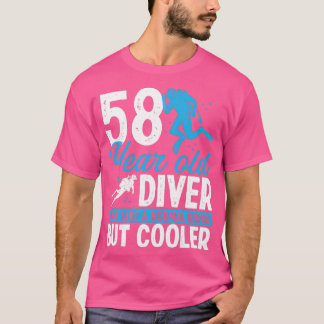 Camiseta Buceo Scuba de 58 años Snorkel 58 cumpleaños