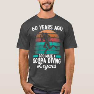 Camiseta Buceo Scuba de 60 años de edad 60 cumpleaños