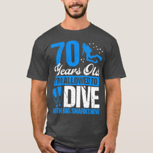 Camiseta Buceo Scuba de 70 años Buceo Scuba de 70 años