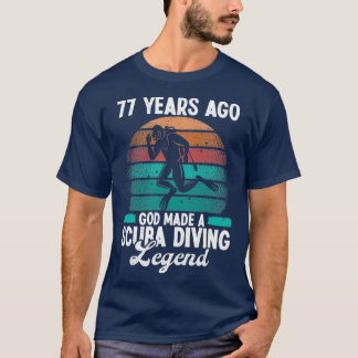 Camiseta Buceo Scuba de 77 años 77 cumpleaños