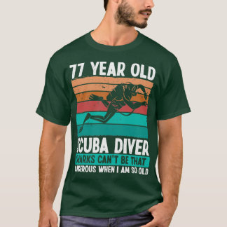 Camiseta Buceo Scuba de 77 años 77 cumpleaños